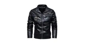 Veste en cuir homme Color my Skin Black