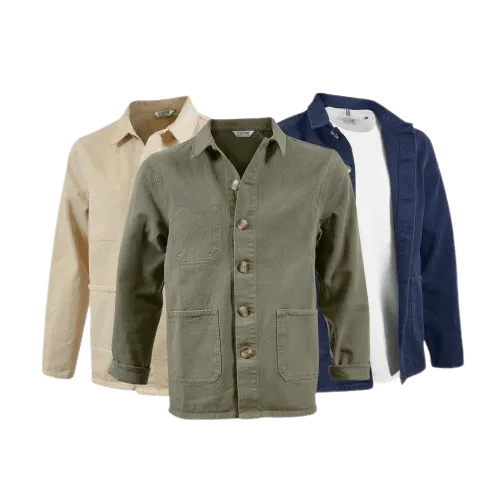 Veste mixte personnalisable en coton sergé - Made in France - 355g - MARIUS- Vertlapub