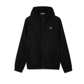 VESTE ZIPPÉE À CAPUCHE LACOSTE SPORT EN FIBRES RECYCLÉES NOIRE