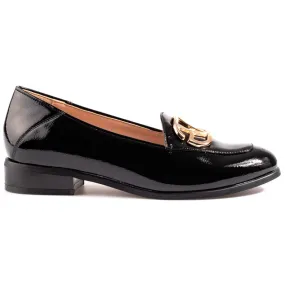 W. Potocki Chaussures femme en cuir verni noir Potocki le noir